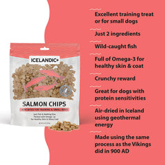 Icelandic+ Mini Fish Chips small dog snack ideal for tiny breeds and picky eaters.