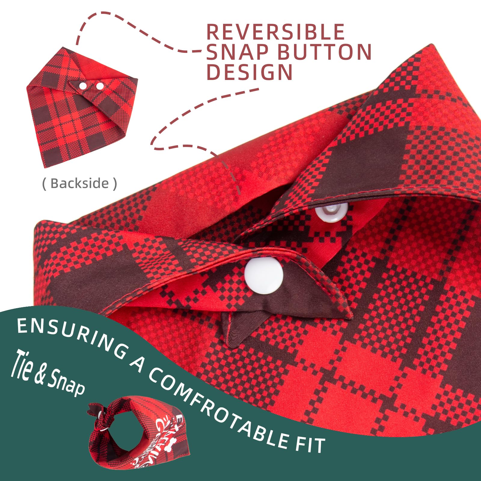 IceMood dog bandana features Dear Santa I Can Explain slogan for playful holiday moments.
