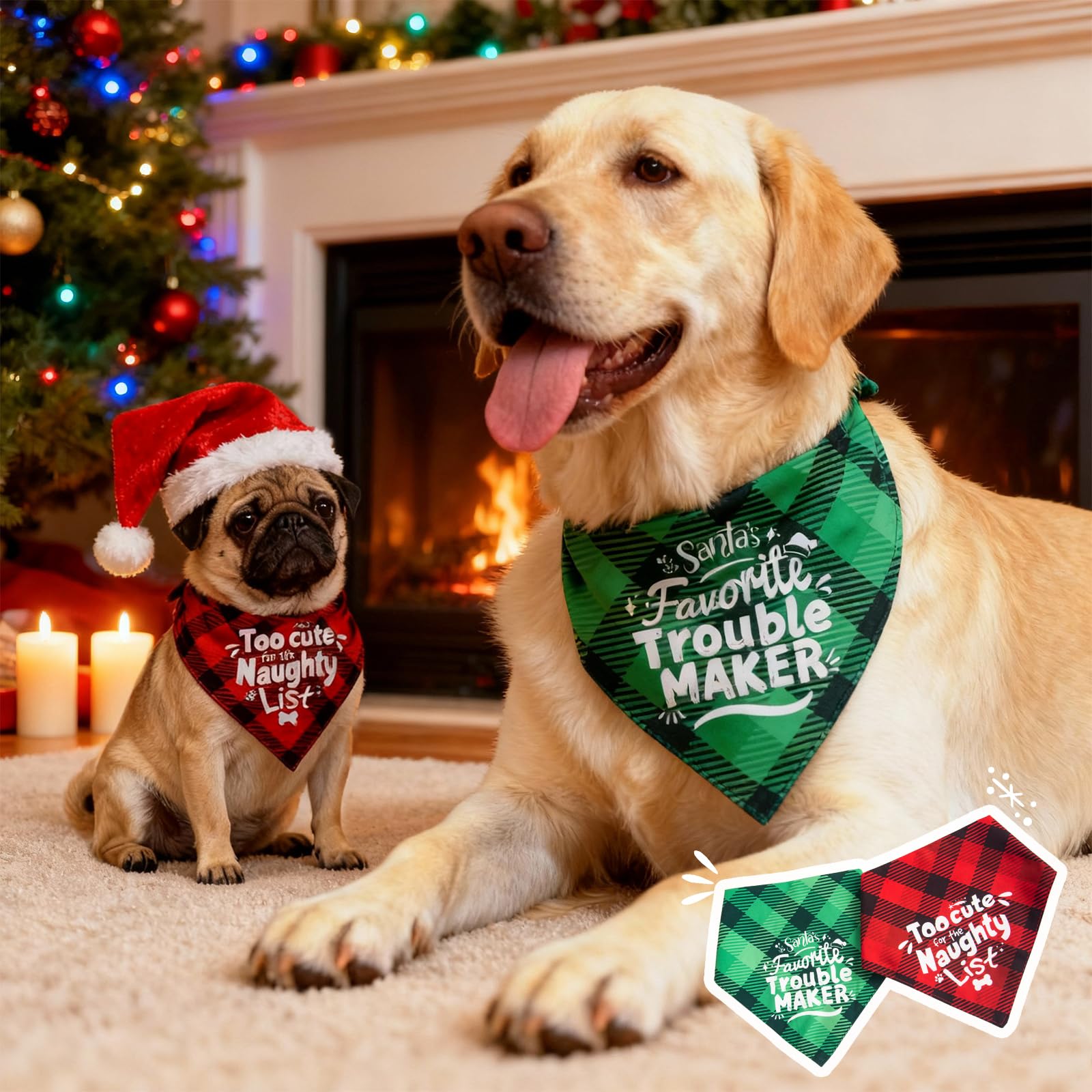 ICEMOOD triangle bandana fits small to medium dogs 5-25 lbs.