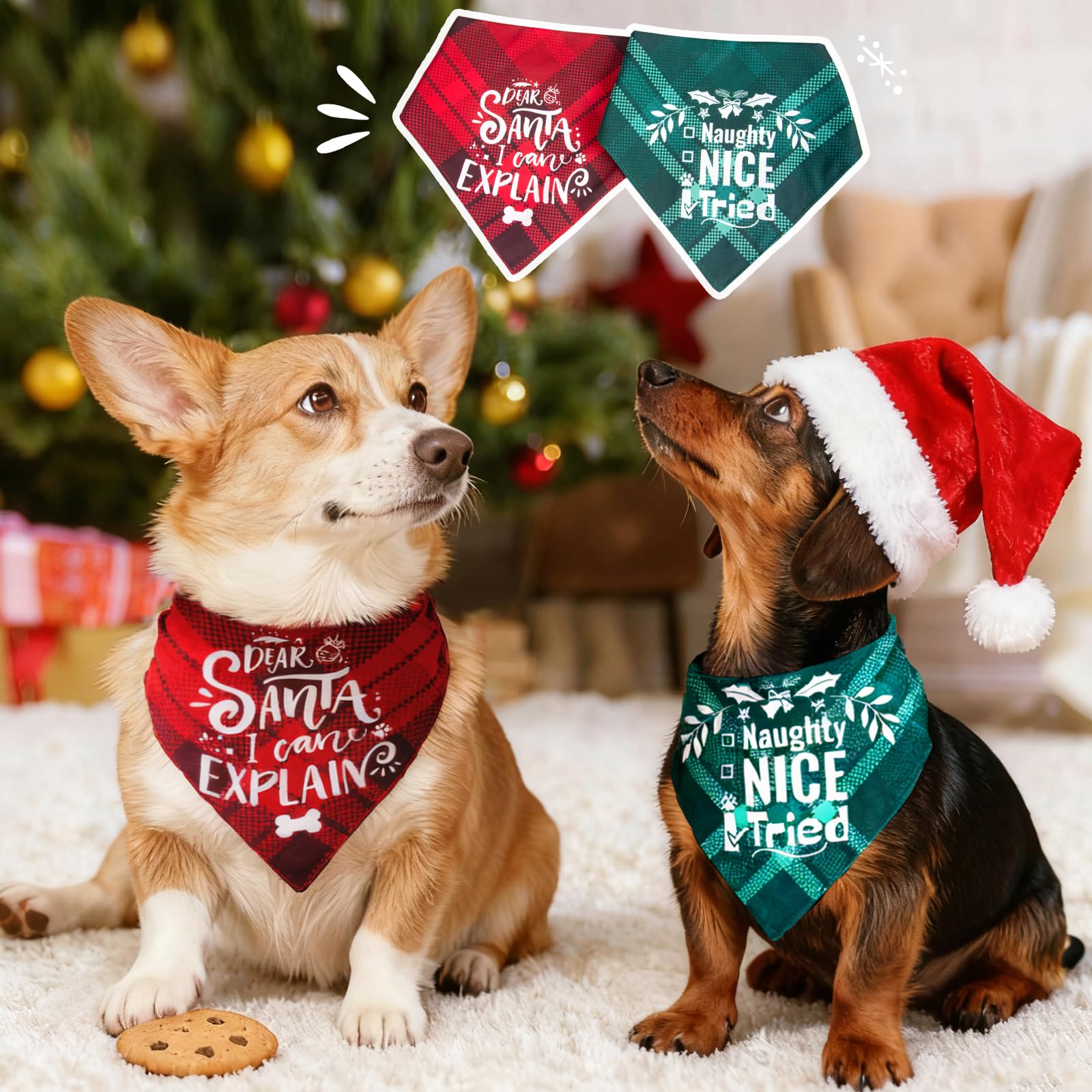 IceMood triangle scarf comfortably fits small to medium breeds 5-25 lbs.