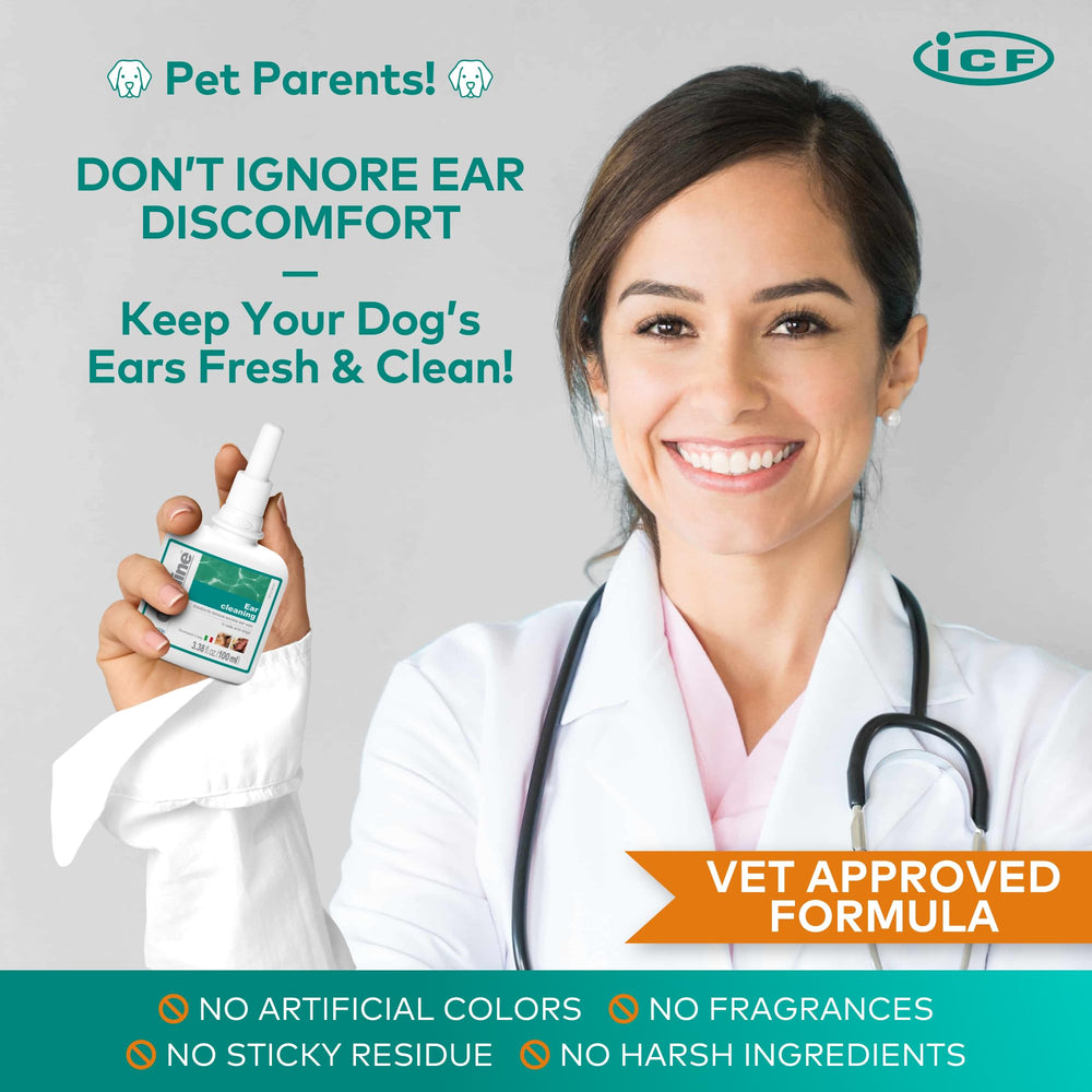 ICF Otodine safe for family bottle works across dogs and cats.