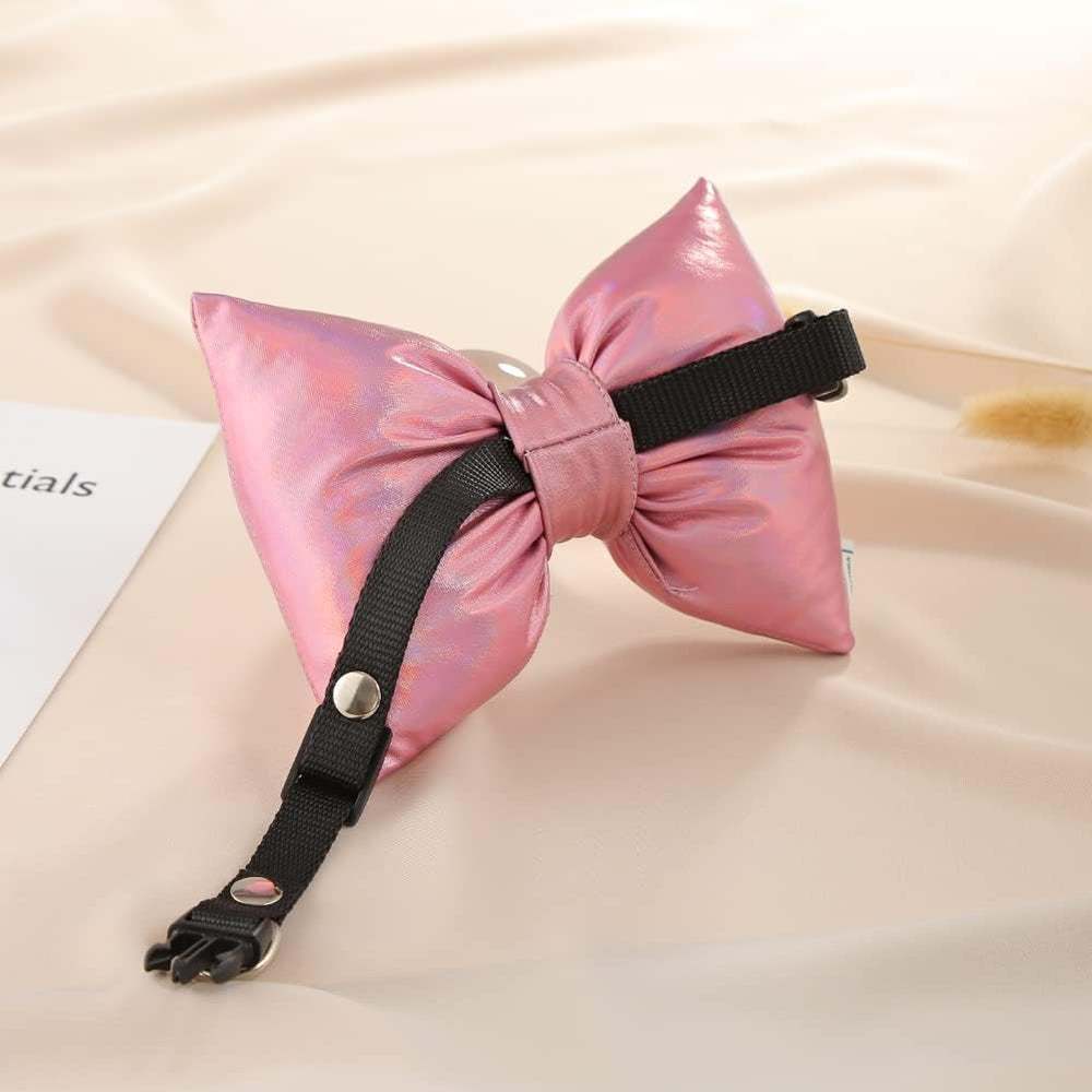 icicecream dog collar bowtie pink size range suitable for kittens and small dogs