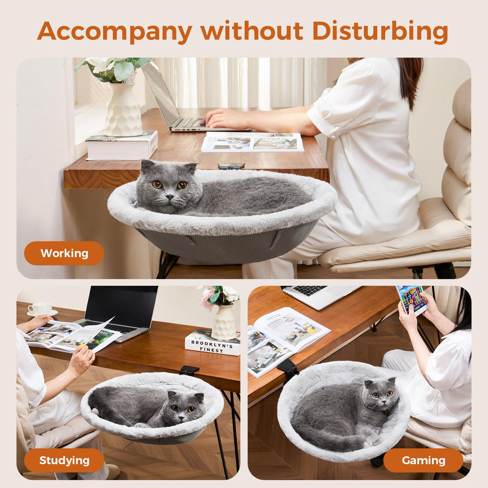 ICOHOT Cat Desk Bed supports up to 40 pounds