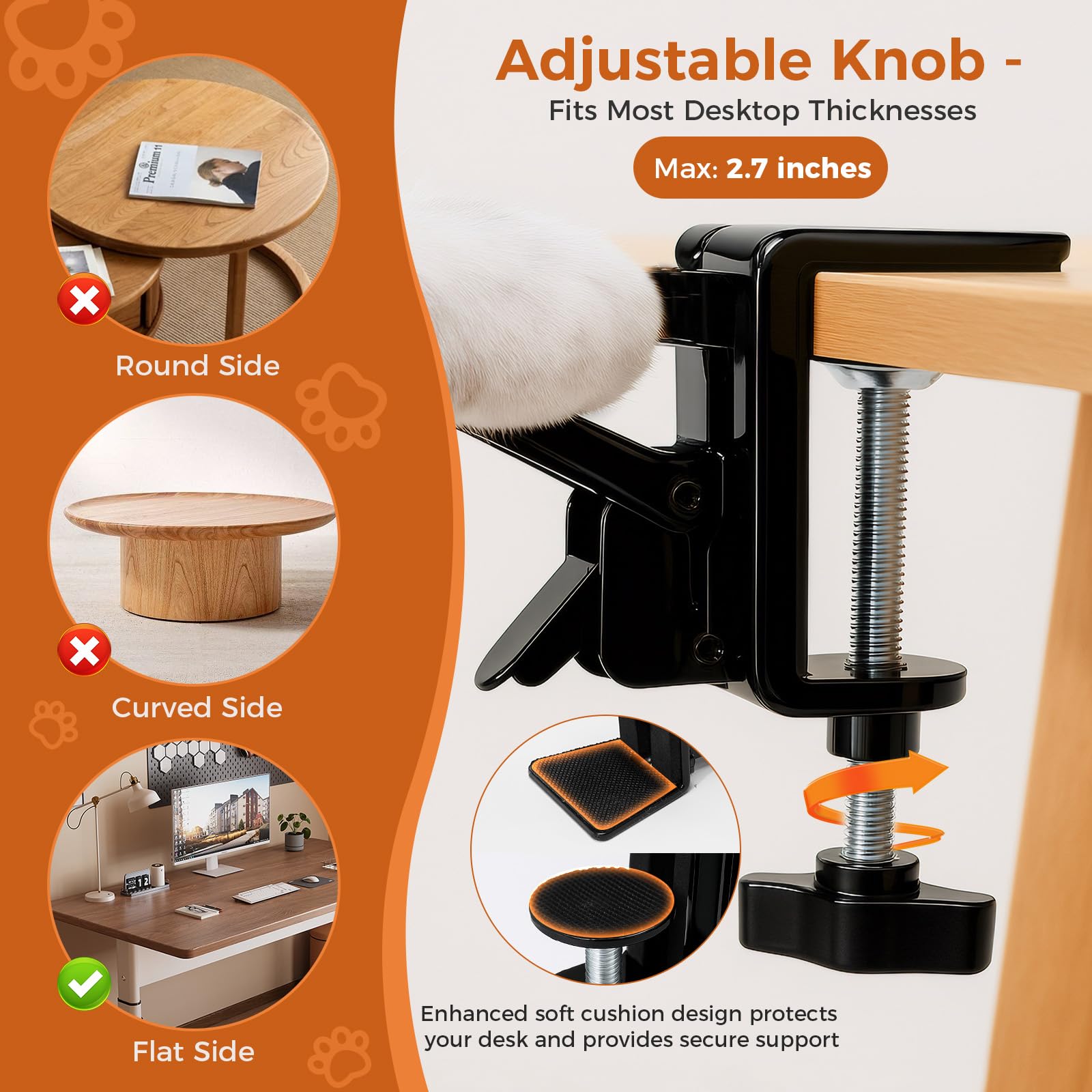 ICOHOT Cat Desk Bed washable cover for easy cleaning after naps