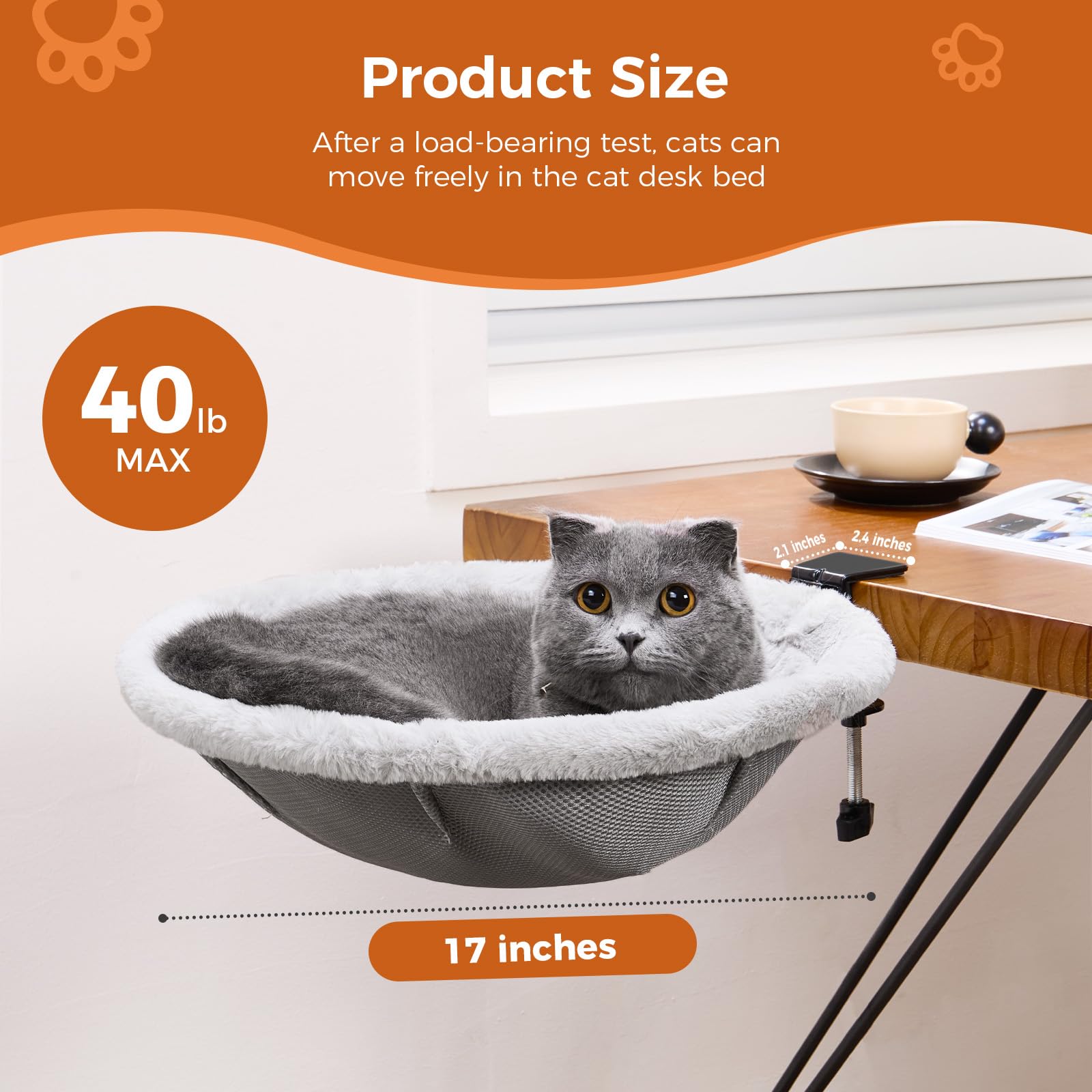 ICOHOT Cat Desk Bed 6-month warranty and responsive support