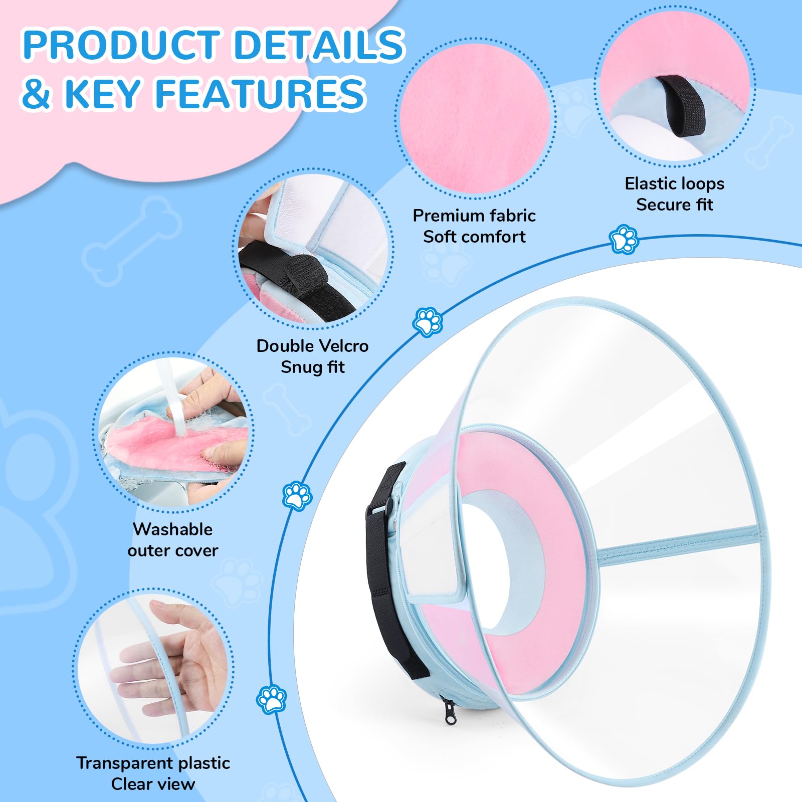 ICOYEA clear shield provides visibility while protecting the surgical area.
