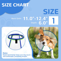 ICOYEA adjustable-fit cone collar secures with a wide hook-and-loop closure.