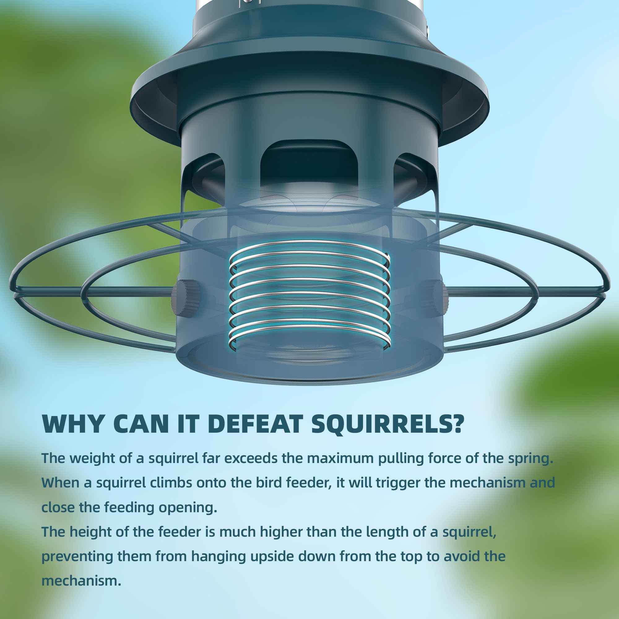 Icreer feeder shows birds visiting, demonstrating reliable outdoor feeding.