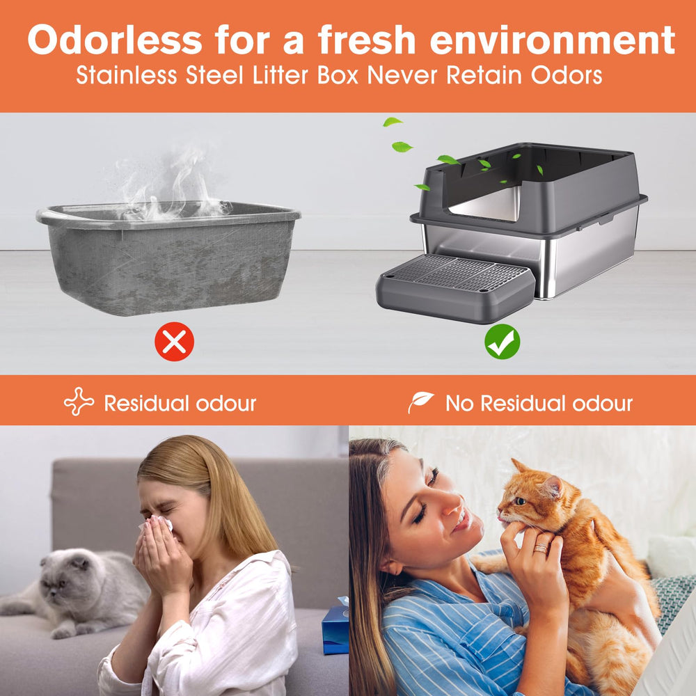 ICYAIR XXL scoop image highlights included litter scoop for quick, convenient cleaning