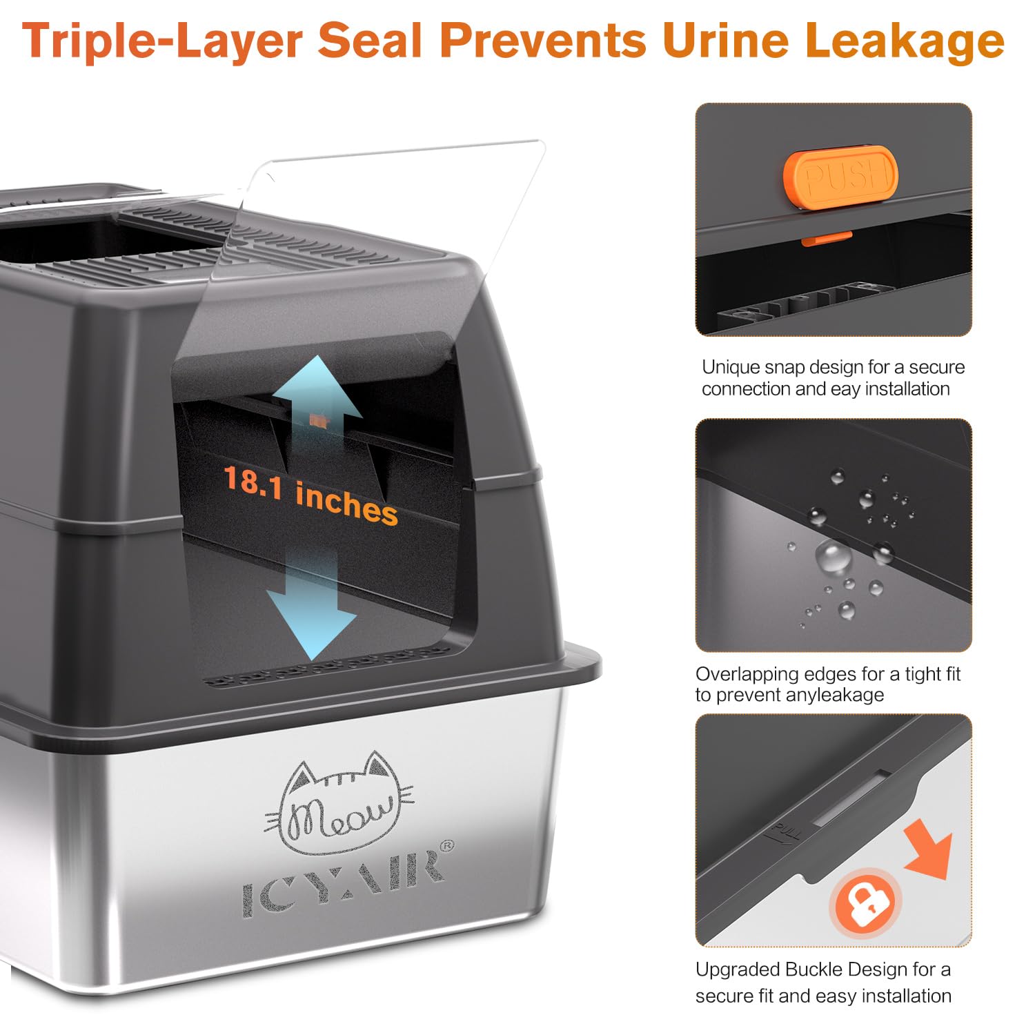 ICYAIR XXXL top-entry design facilitates easy top access for scooping.