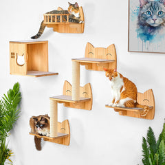 IDAE Cat Wall Shelves condo closeup shows a cozy hideaway for large indoor cats.