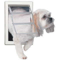 Ideal Pet Products Air Seal Lexan flap closeup showing clear weather resistance and durability