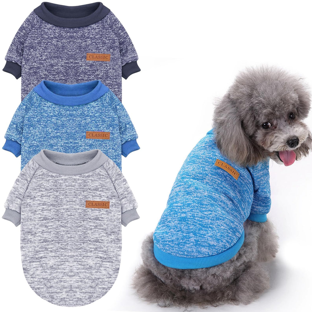 Idepet classic knitwear sweater back view showcases adorable design for chilly walks