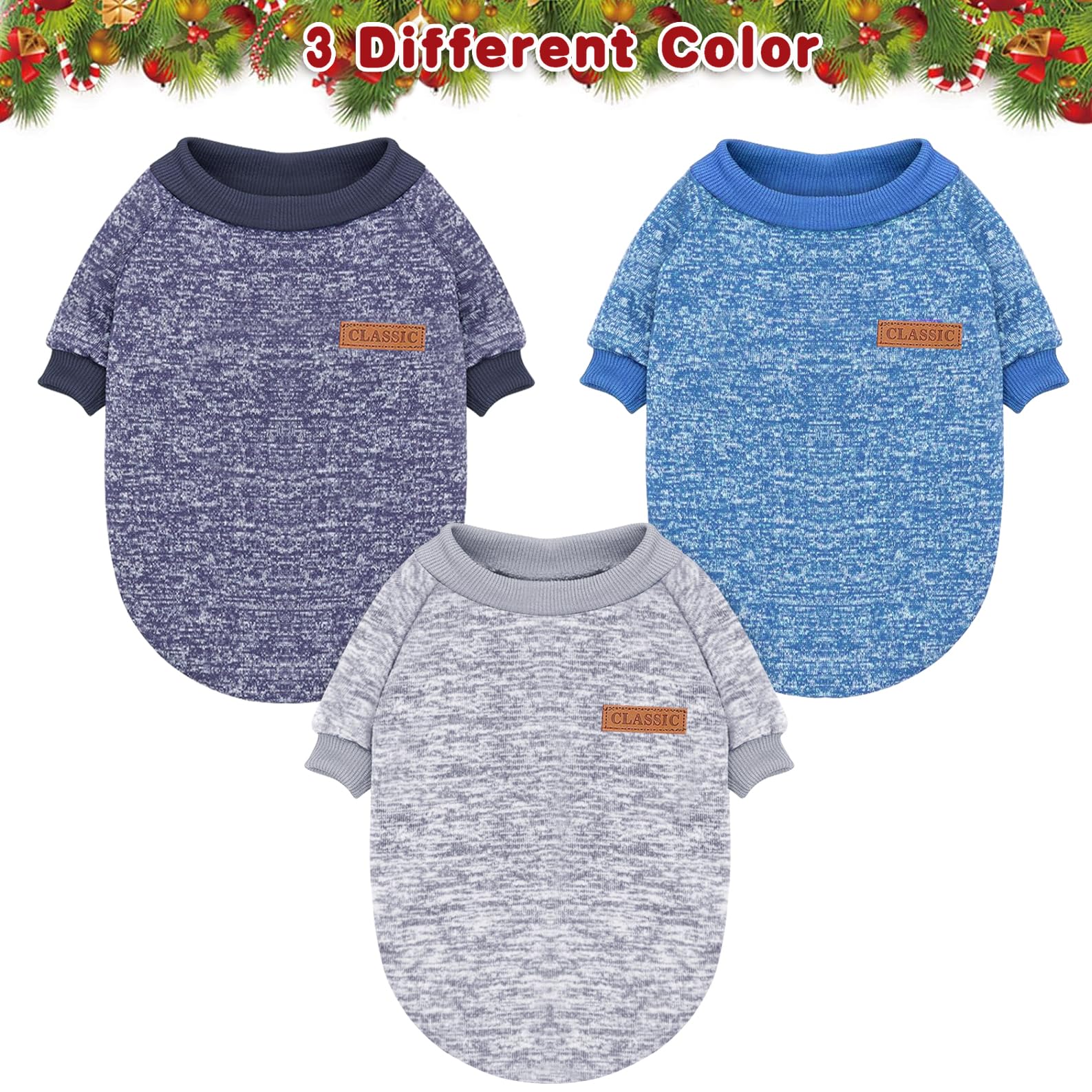 Idepet sweater size chart image helps pick the right fit for pets