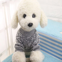 Idepet dog classic sweater soft wool closeup emphasizes plush texture