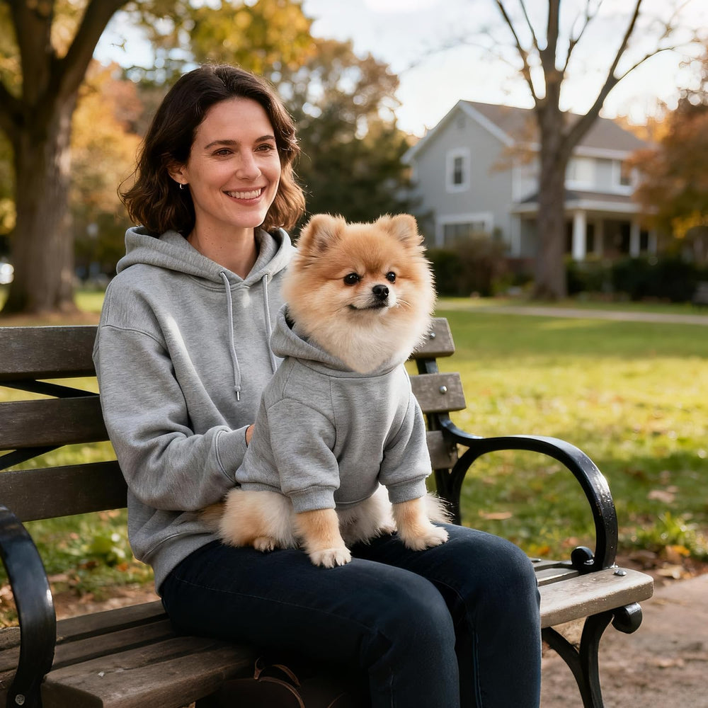 Idepet dog hoodie black color on stylish small dogs