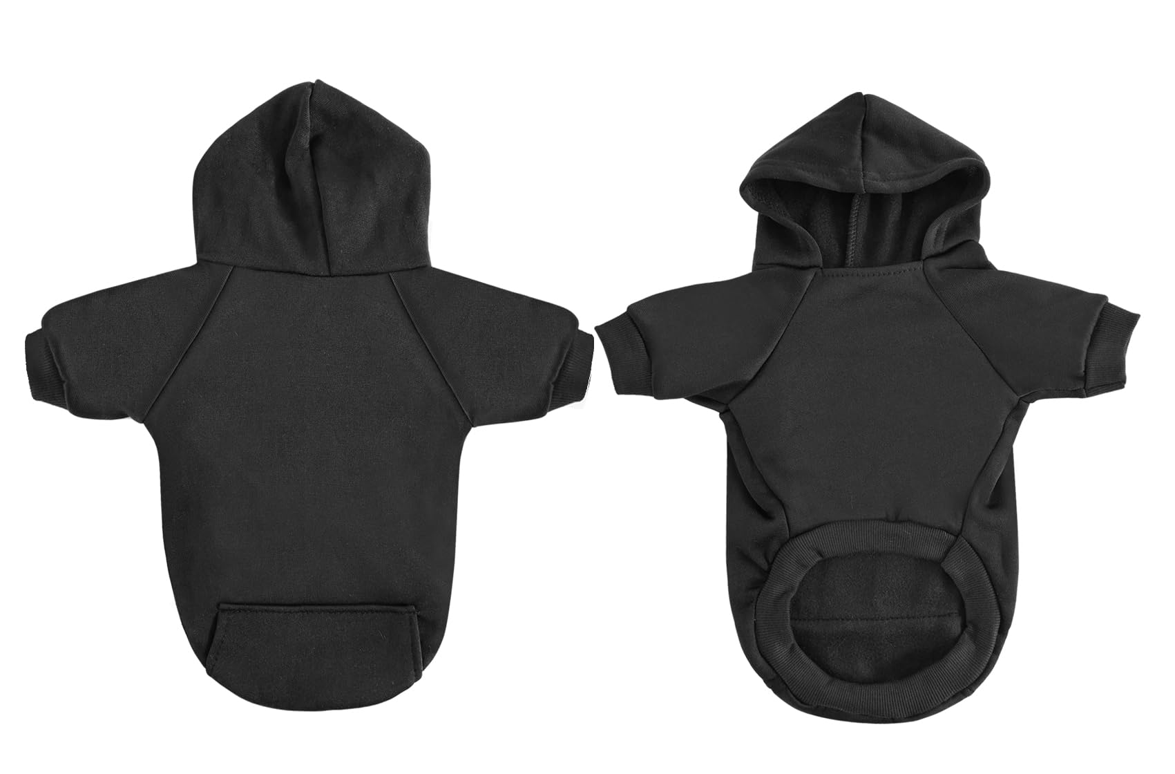 Idepet dog hoodie navy on dog demonstrates casual outdoor warmth.