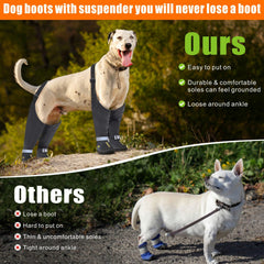 Idepet dog suspender boots adjustable straps demonstrate customizable fit