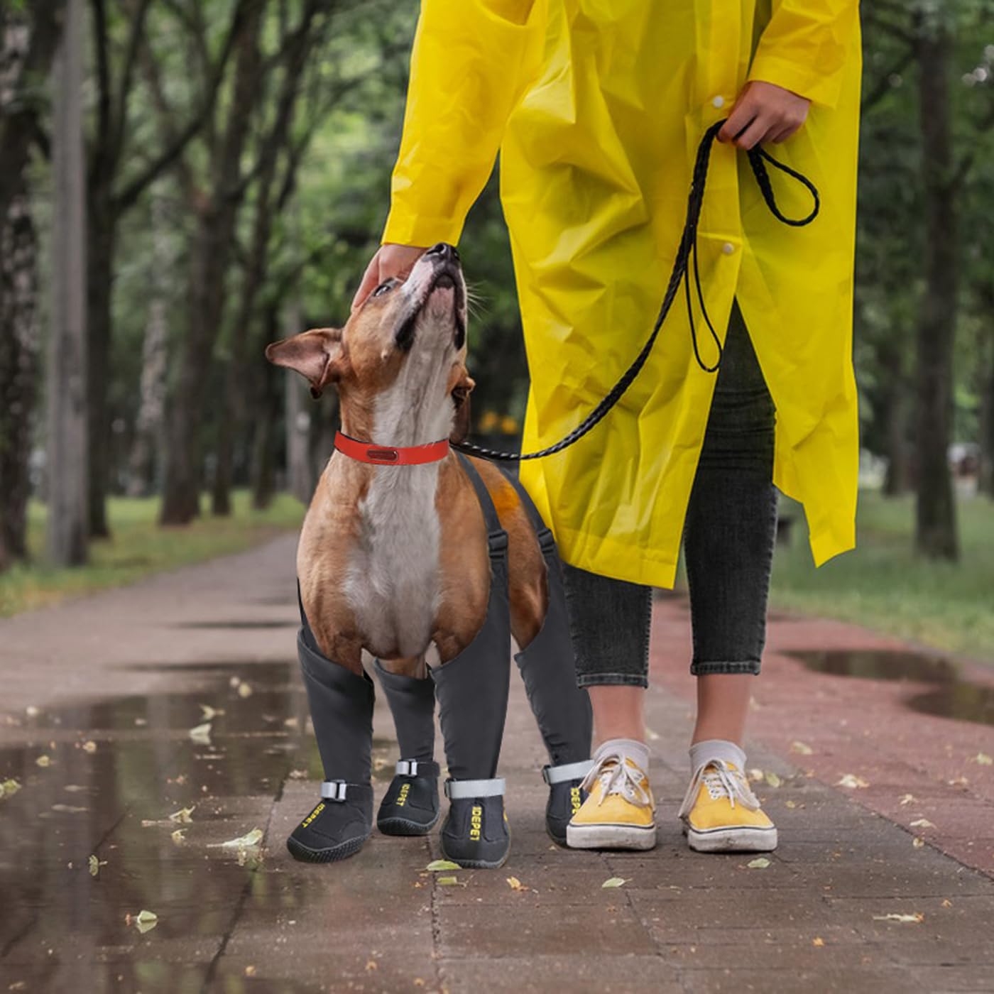 Idepet boots offer extended leg coverage to reduce debris contact