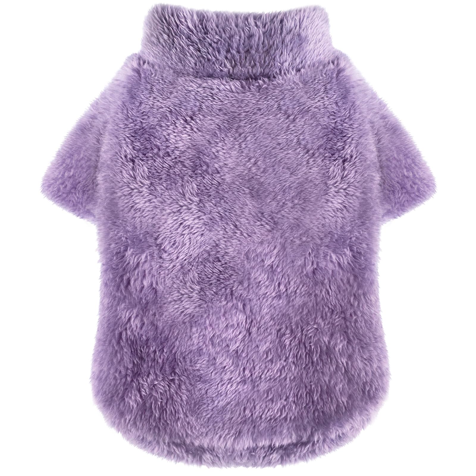 Idepet fleece dog sweater purple XL front view for warmth