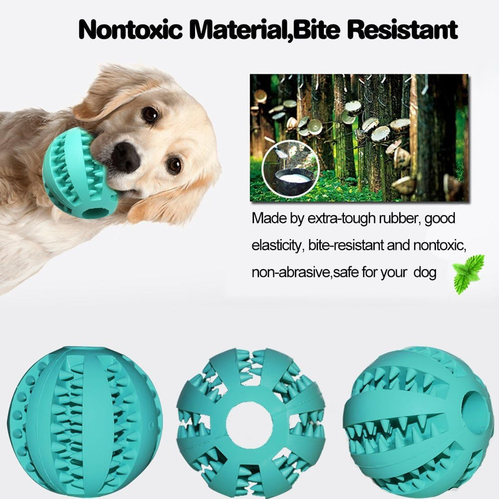 Idepet toy ball soft surface aids gentle teeth cleaning during chewing.
