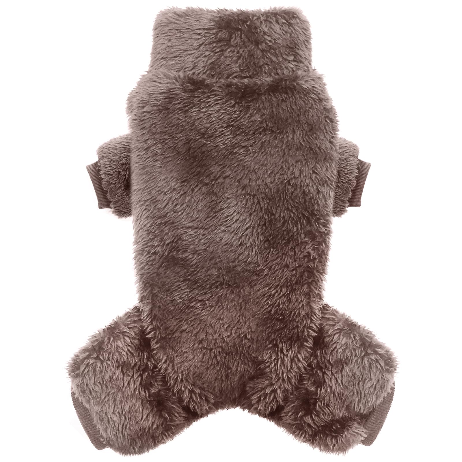 Idepet velvet dog pajamas turtleneck fleece closeup, cozy warmth for small pets.