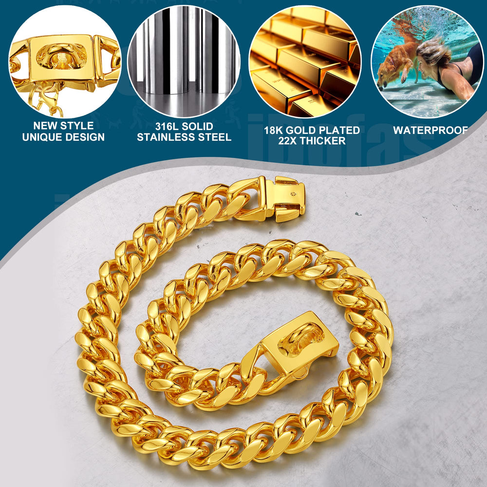 iDofas stainless steel dog collar is waterproof and rust-resistant