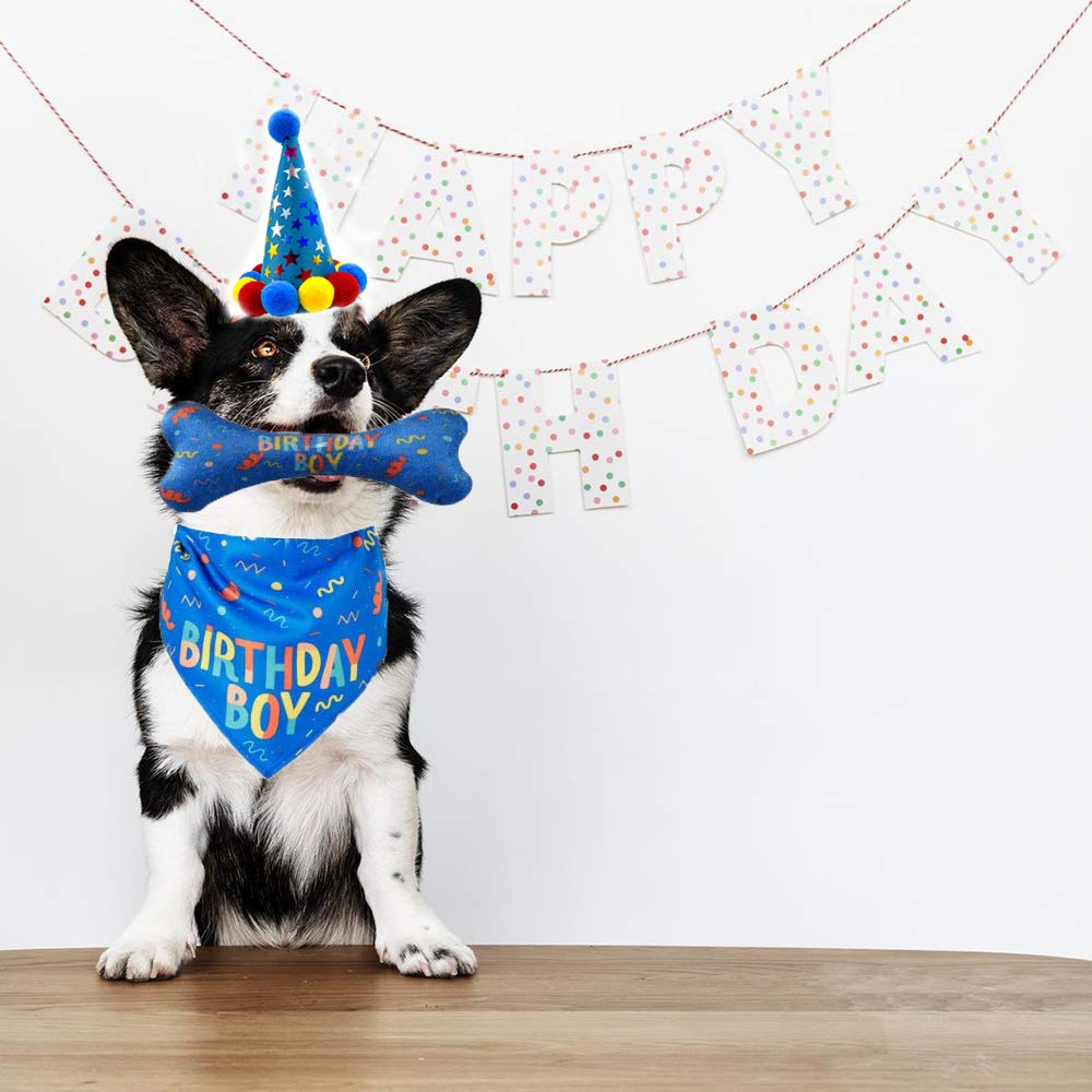 IDOLPET triangle scarf blue 31x12.6x12.6 inches – fits most dogs for cute looks.