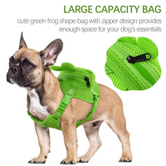 IDOMIK frog backpack for dogs showcases large capacity for snacks and bowls