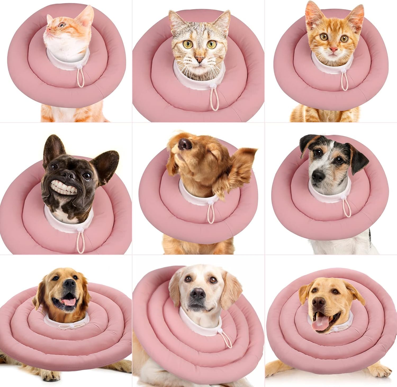 IDOMIK dog recovery collar easy clean waterproof pink M stays tidy.