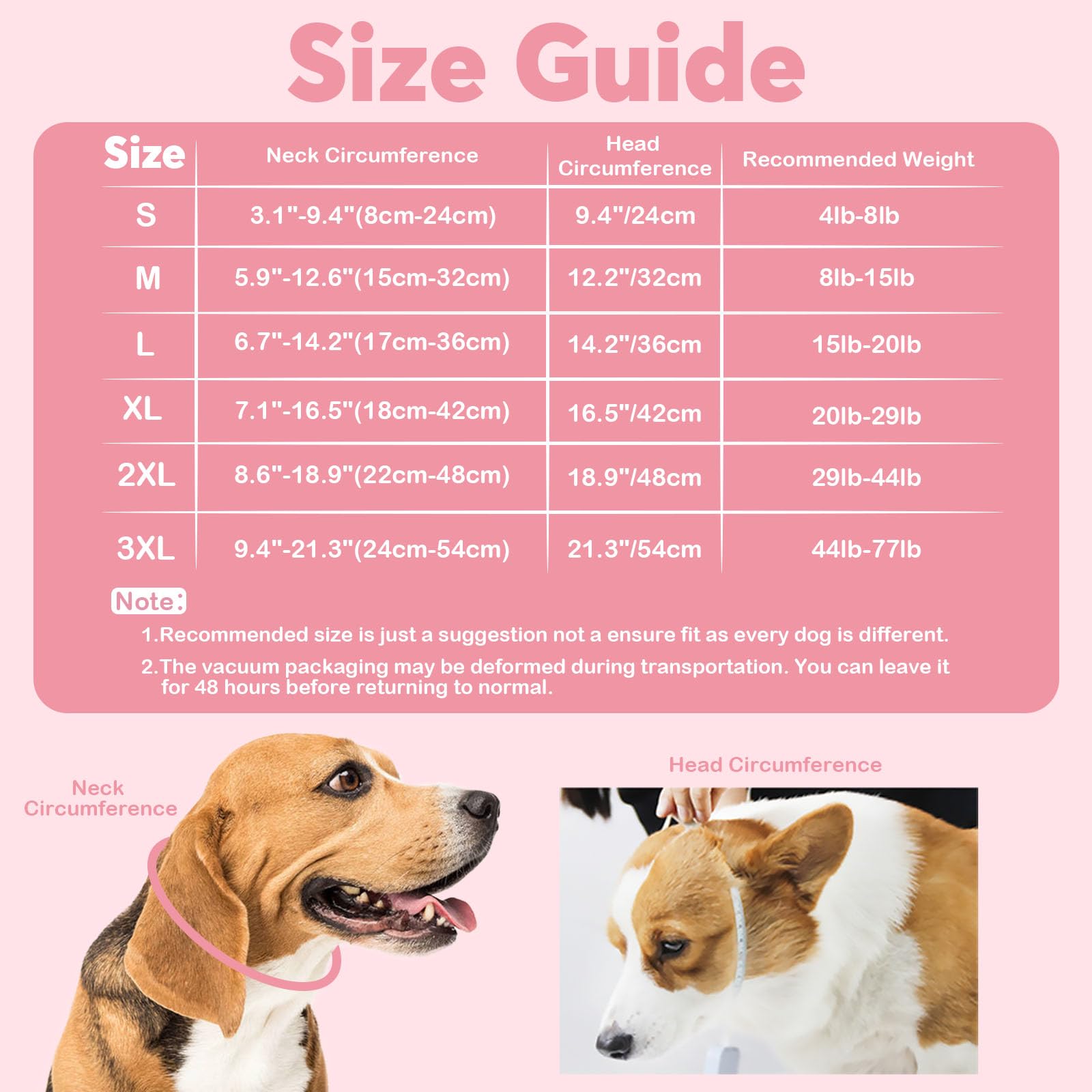 IDOMIK dog recovery collar waterproof soft donut pink M for post surgery protection.