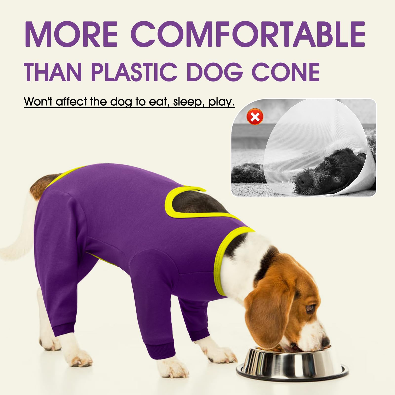 IDOMIK dog recovery suit fabric closeup highlighting breathable cotton-spandex mix.