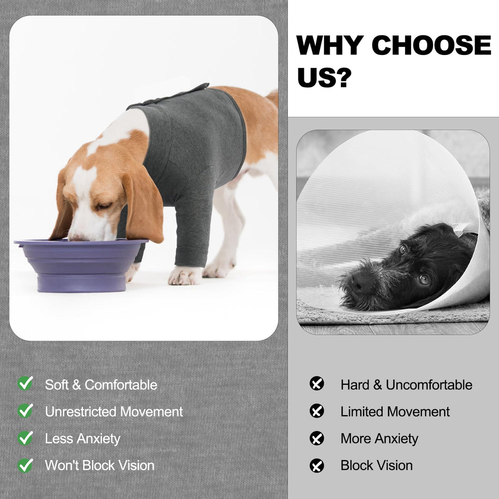 IDOMIK cone alternative design supports eating, sleeping, and play without a traditional cone.