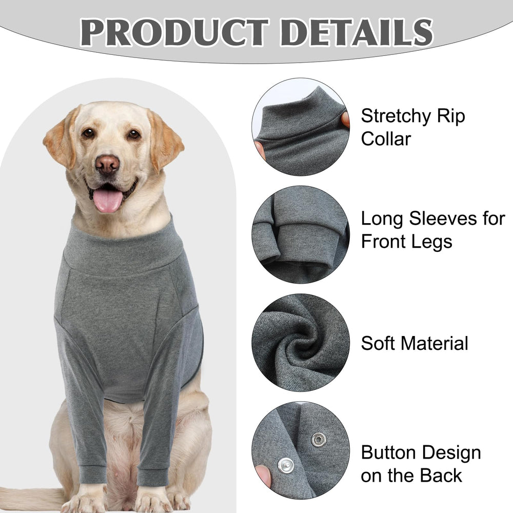 IDOMIK elbow brace protection design in grey reduces licking temptations after surgery.
