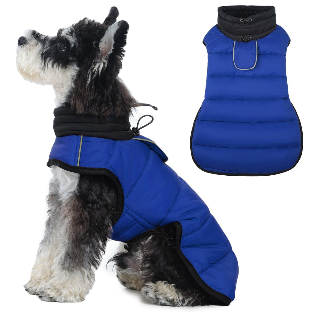 IDOMIK dog winter coat back view keeps him warm on cold walks