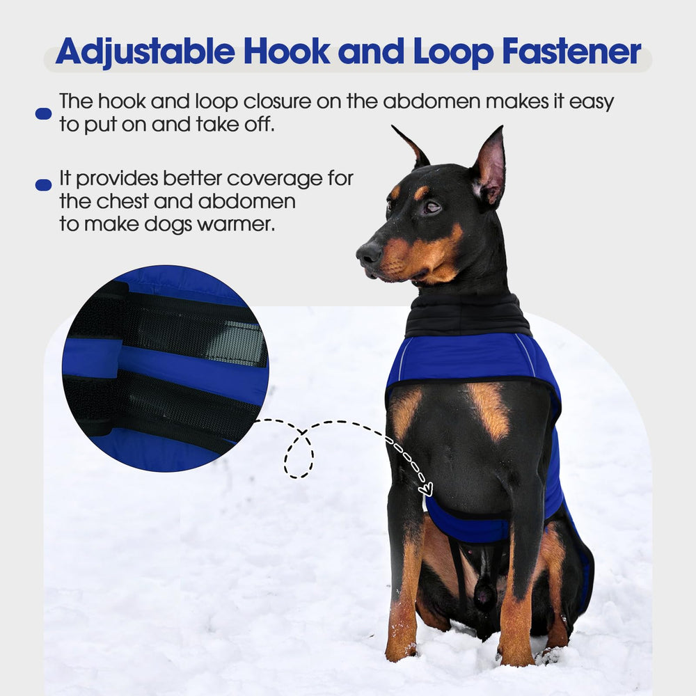 IDOMIK dog winter coat harness hole feature for leash access during walks