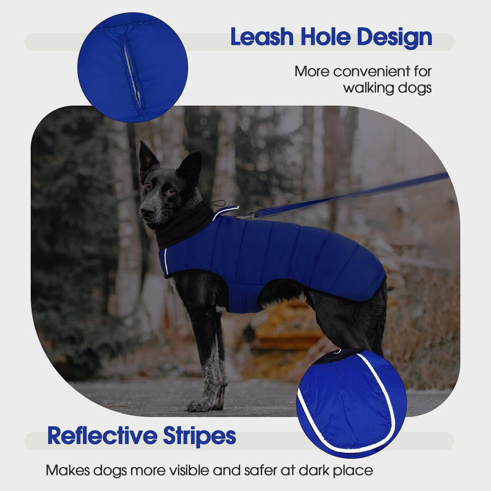 IDOMIK dog winter coat reflective strip enhances visibility during nighttime walks