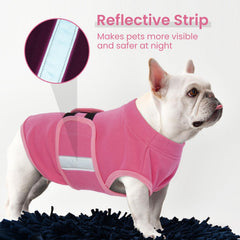 IDOMIK fleece dog sweater flexible belly adjustment for snug fit