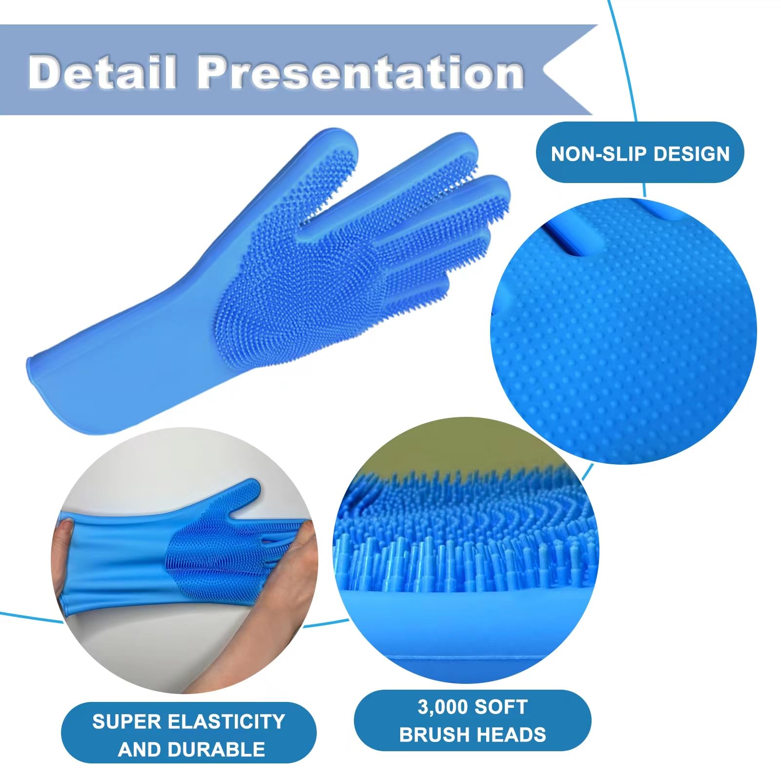IDQQUQQ dog shampoo brush silicone for gentle scrubbing and skin protection.