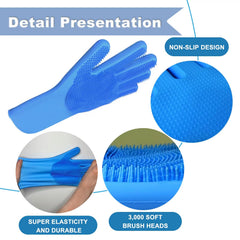 IDQQUQQ dog shampoo brush silicone for gentle scrubbing and skin protection.