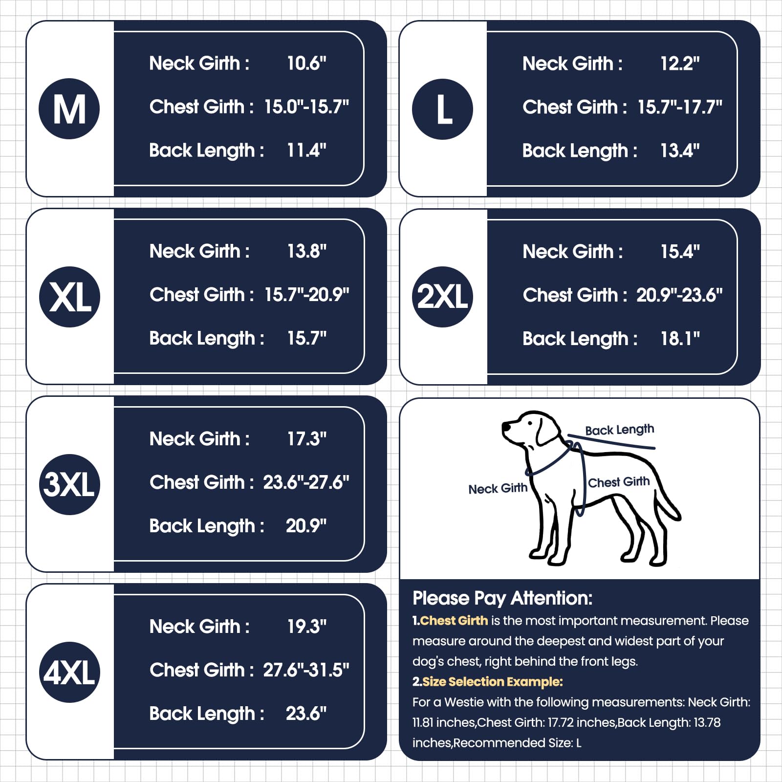IECOii 2Pack 3XL dog sweater chest view highlights easy fit and mobility.