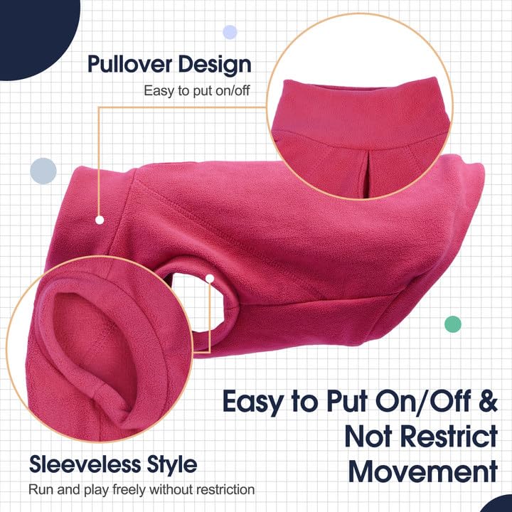 IECOii 2Pack 3XL dog sweater rose red color adds stylish warmth.