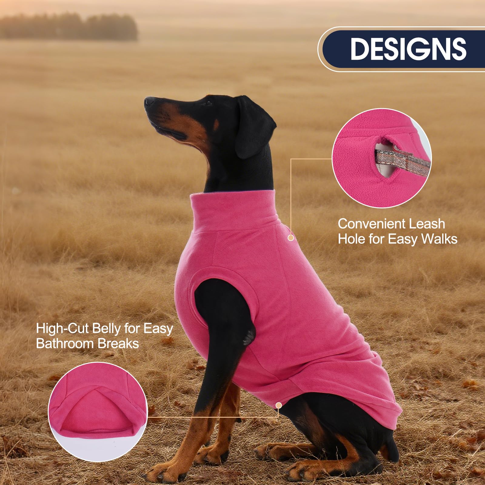 IECOii 2Pack 3XL dog sweater sleeveless design for effortless on-off.