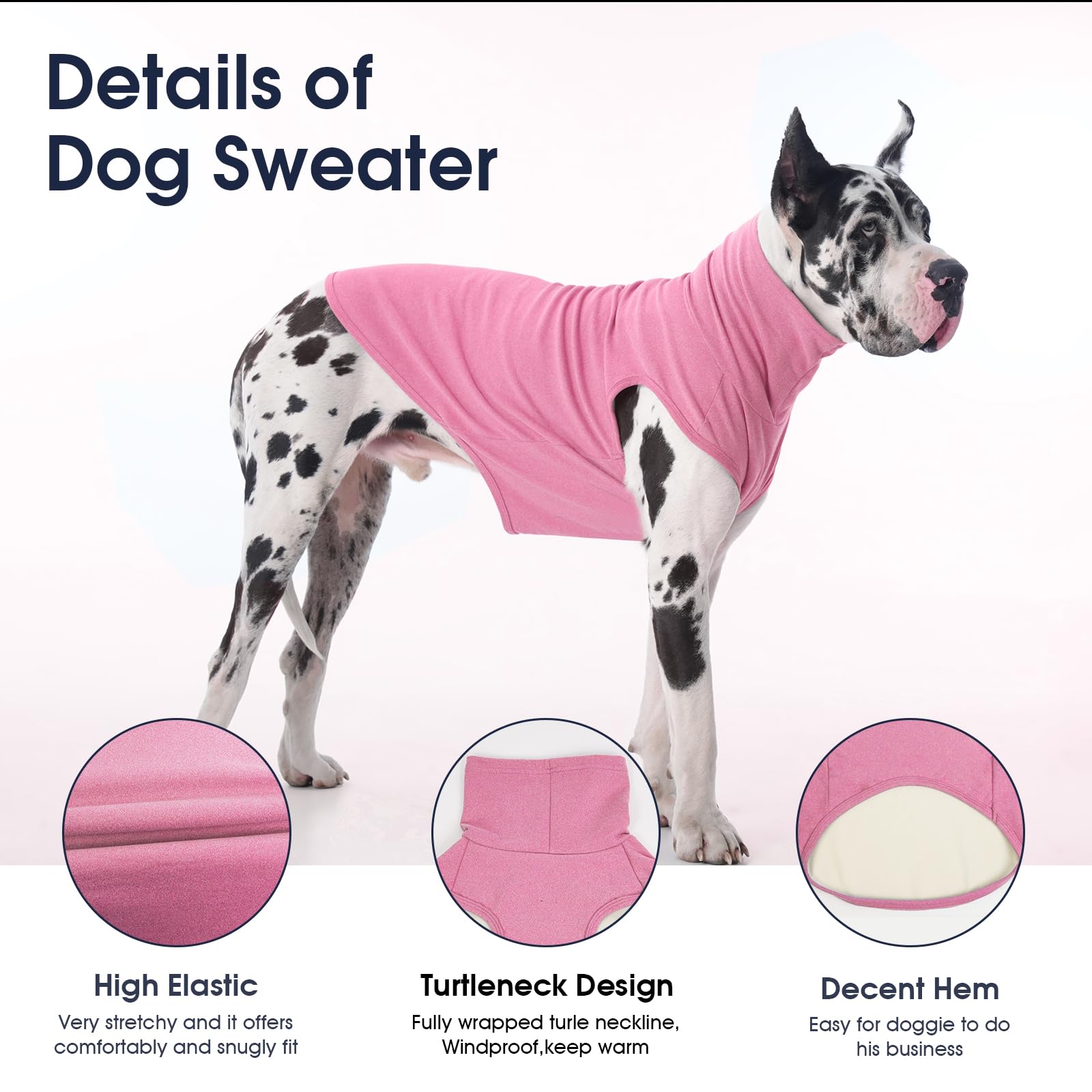 IECOii 4XL dog sweater pullover design for easy on off