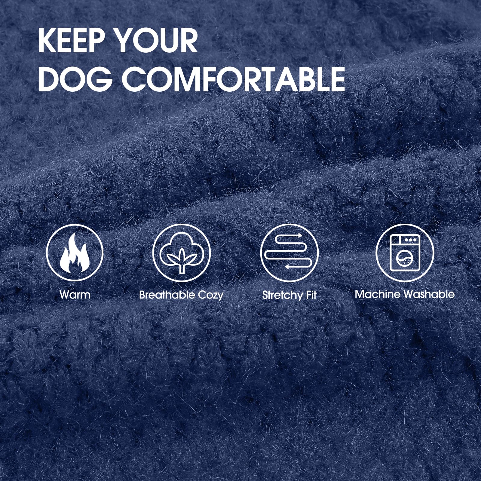 IECOii Big Dog Sweater blue XXXL back view shows snug fit across shoulders
