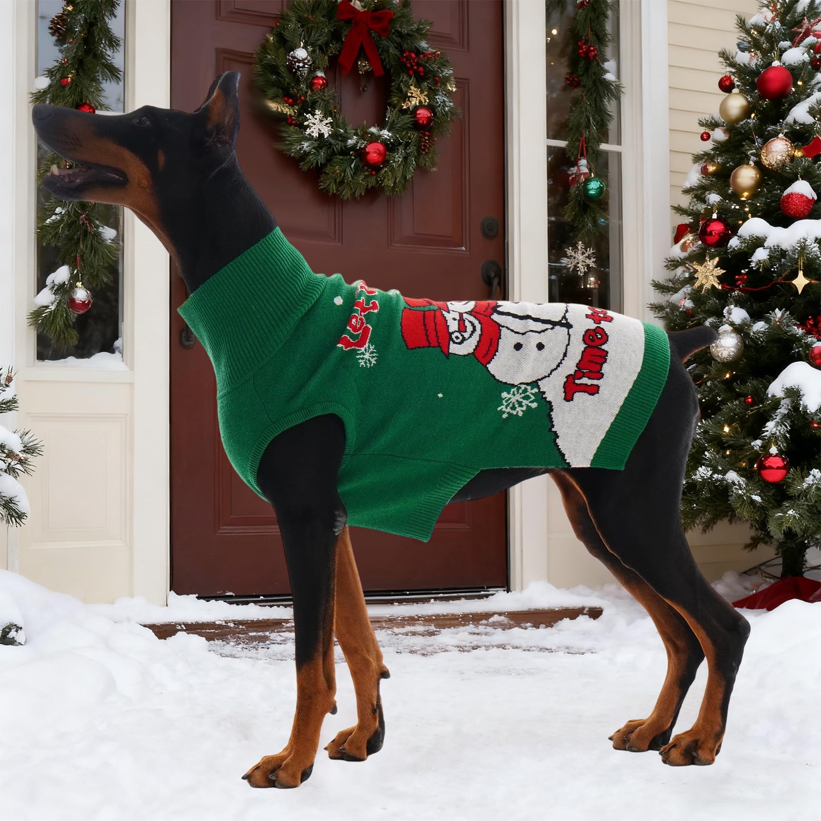 IECOii Christmas dog sweater 4XL ready for holiday family gathering photos