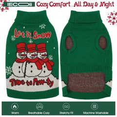 IECOii Christmas sweater 4XL knit-text print highlights festive style for holiday photos