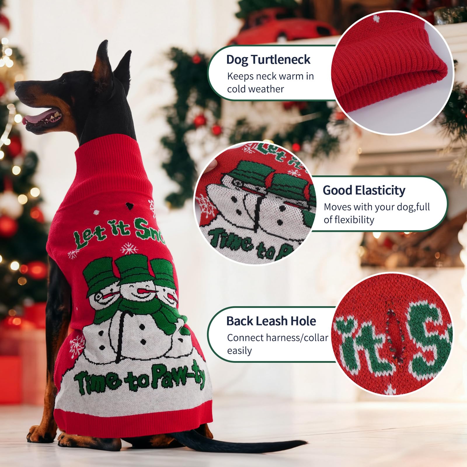 IECOii Christmas sweater suited for outdoor walking during cold days