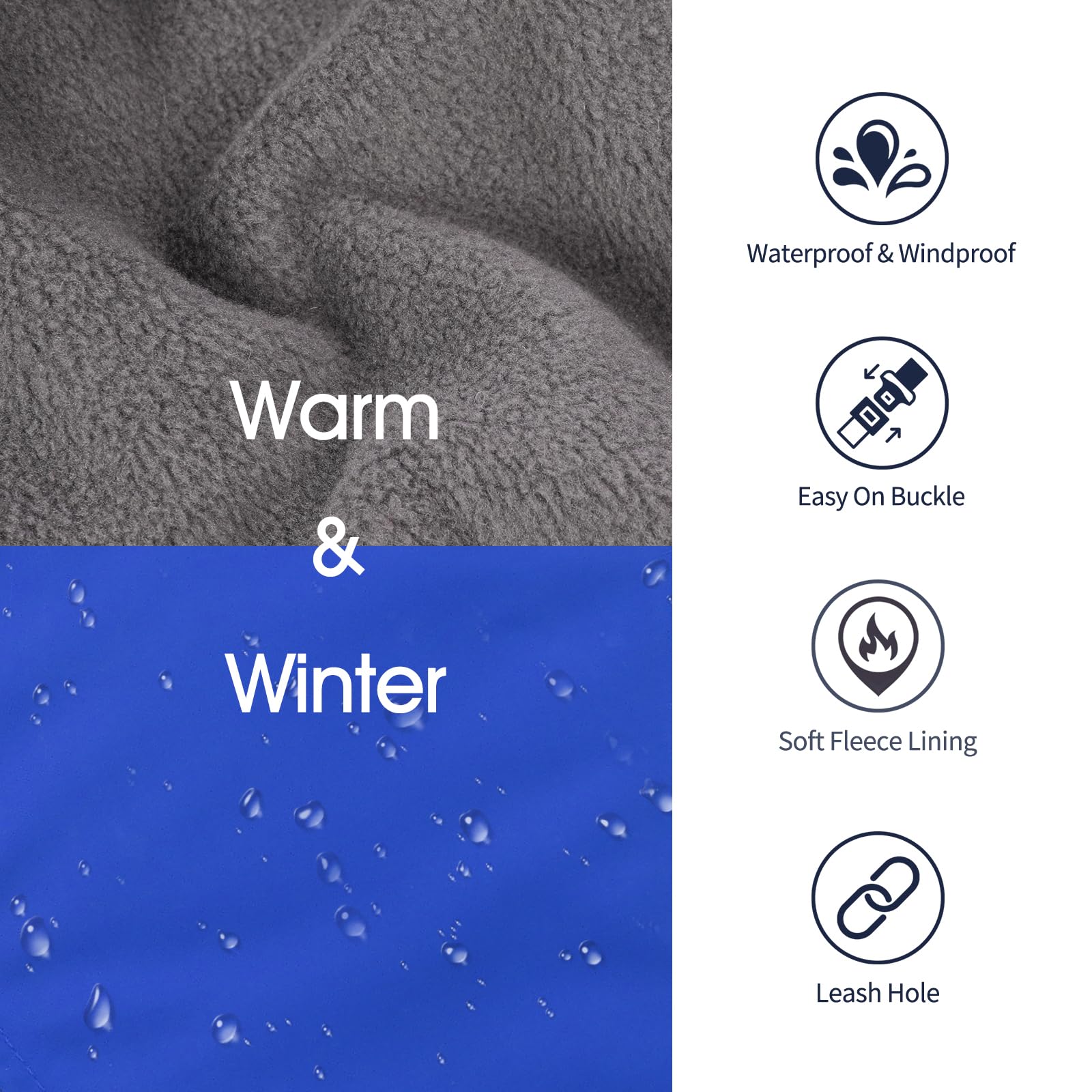 IECOii fleece-turtleneck lining detail for extra warmth and comfort
