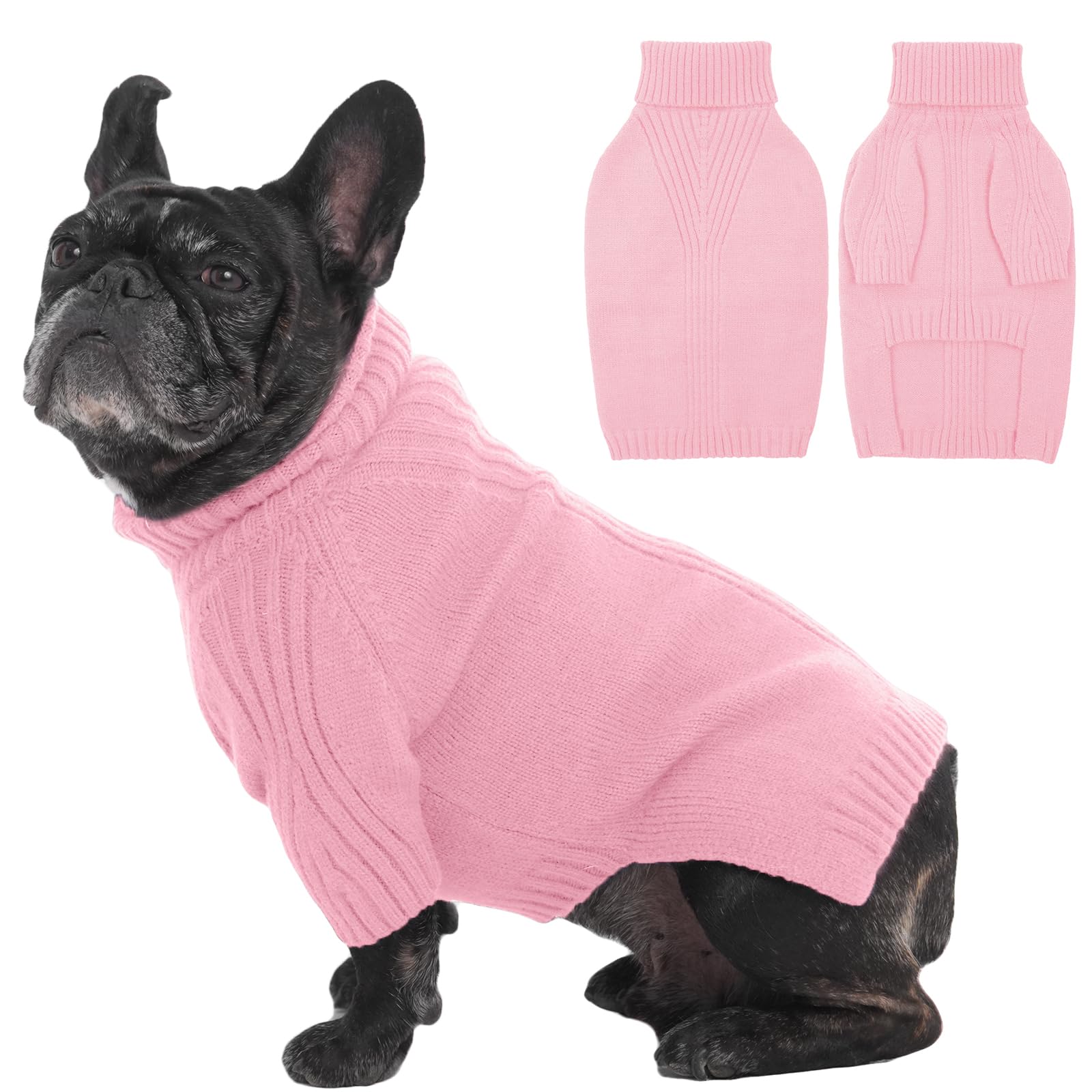 IECOii dog sweater medium chest measurement for a comfortable winter fit.